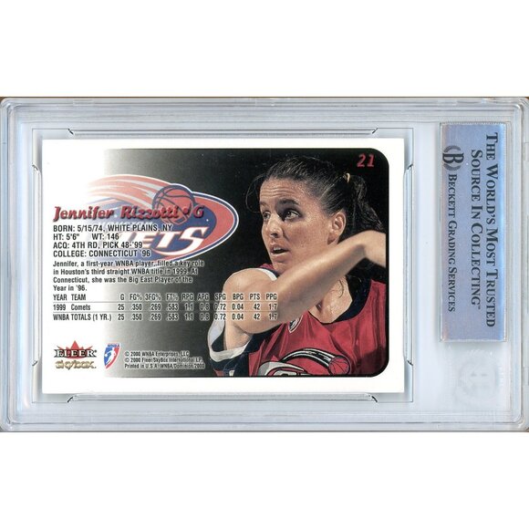 Jennifer Rizzotti Comets Autographed 2000 Dominion WNBA Basketball Card Beckett - Picture 2 of 5